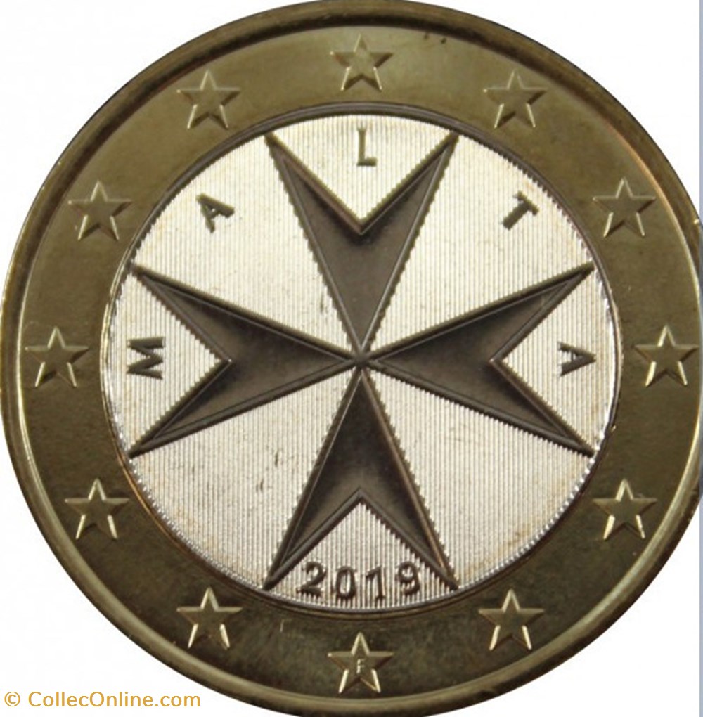 monnaies euros 2019 1 euro malte