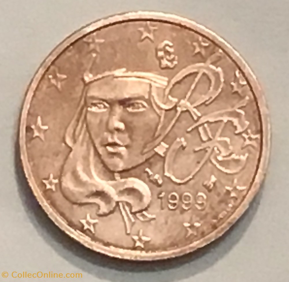 monnaies euros 1999 2 cent france