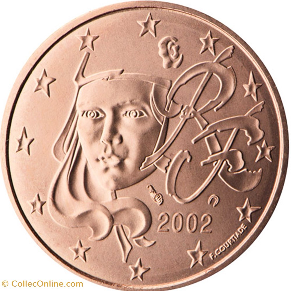 monnaies euros 2002 5 cent france