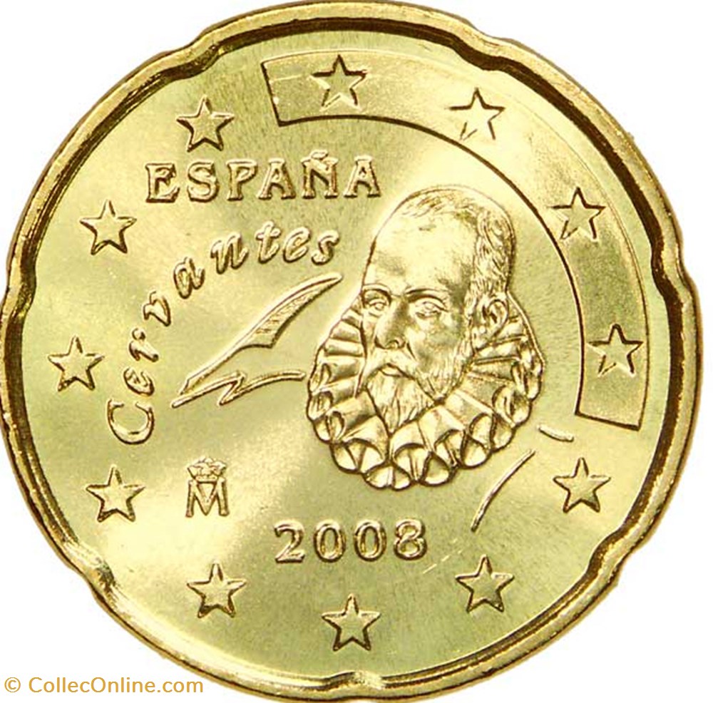 2008 - 20 cents - Espagne monnaies euros 2008 20 cents espagne