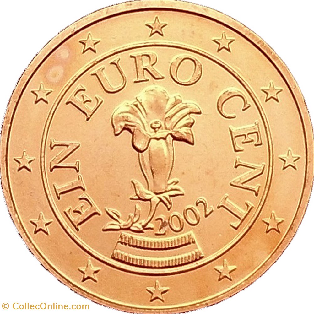 monnaies euros 2002 1 cent autriche