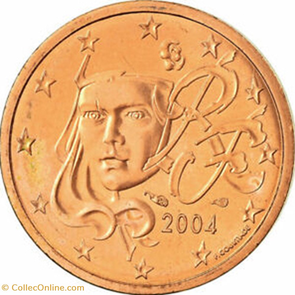 monnaies euros 2004 2 cent france