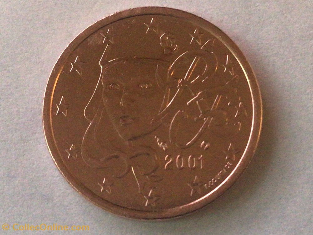 monnaies euros 2001 5 cent france