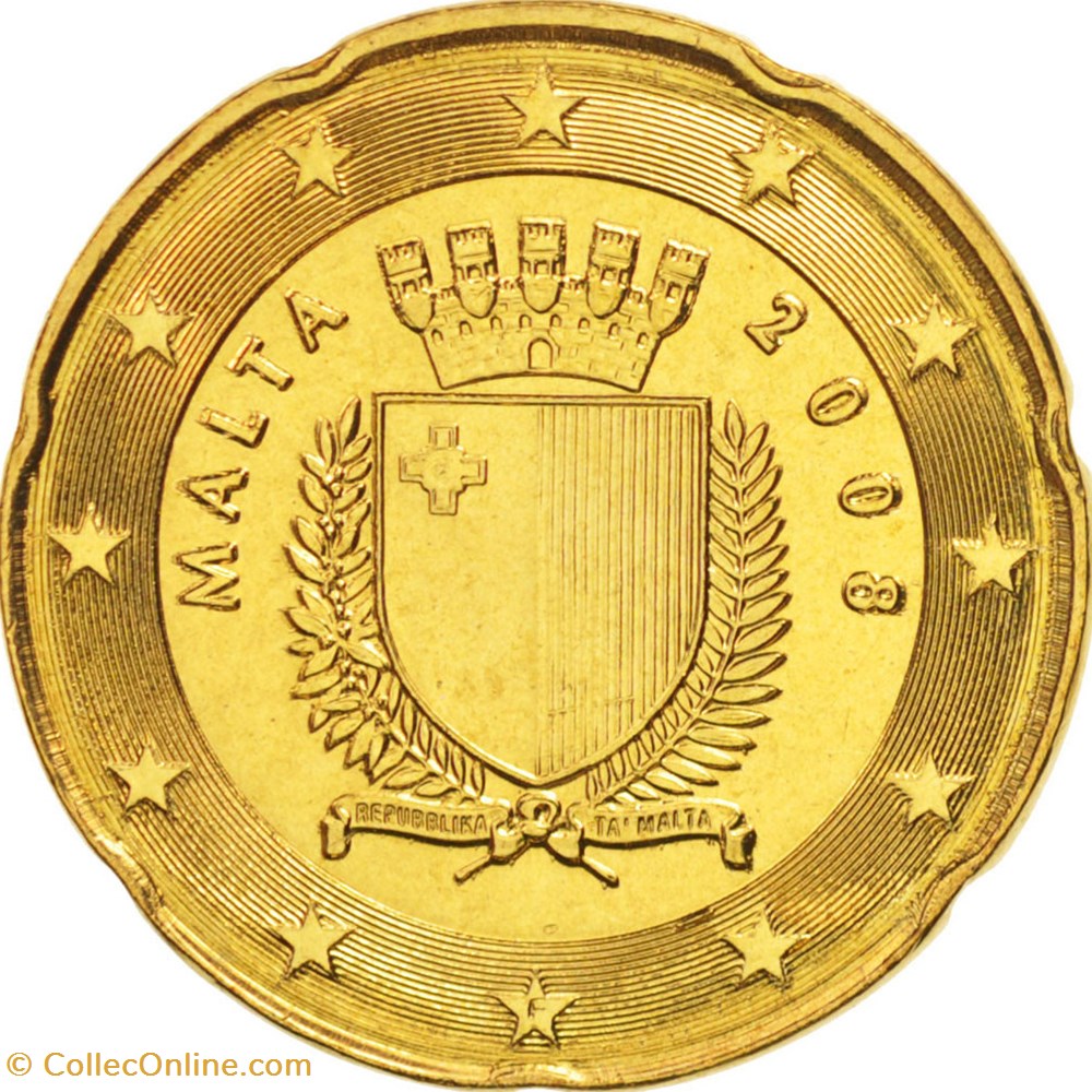 2008 - 20 cents - Malte monnaies euros 2008 20 cents malte