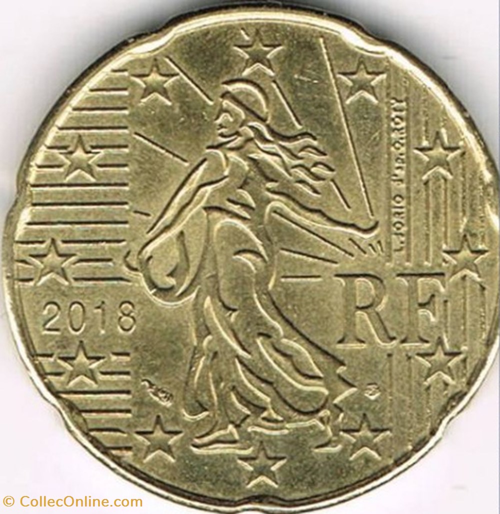 2018 - 20 cent - France monnaies euros 2018 20 cent france