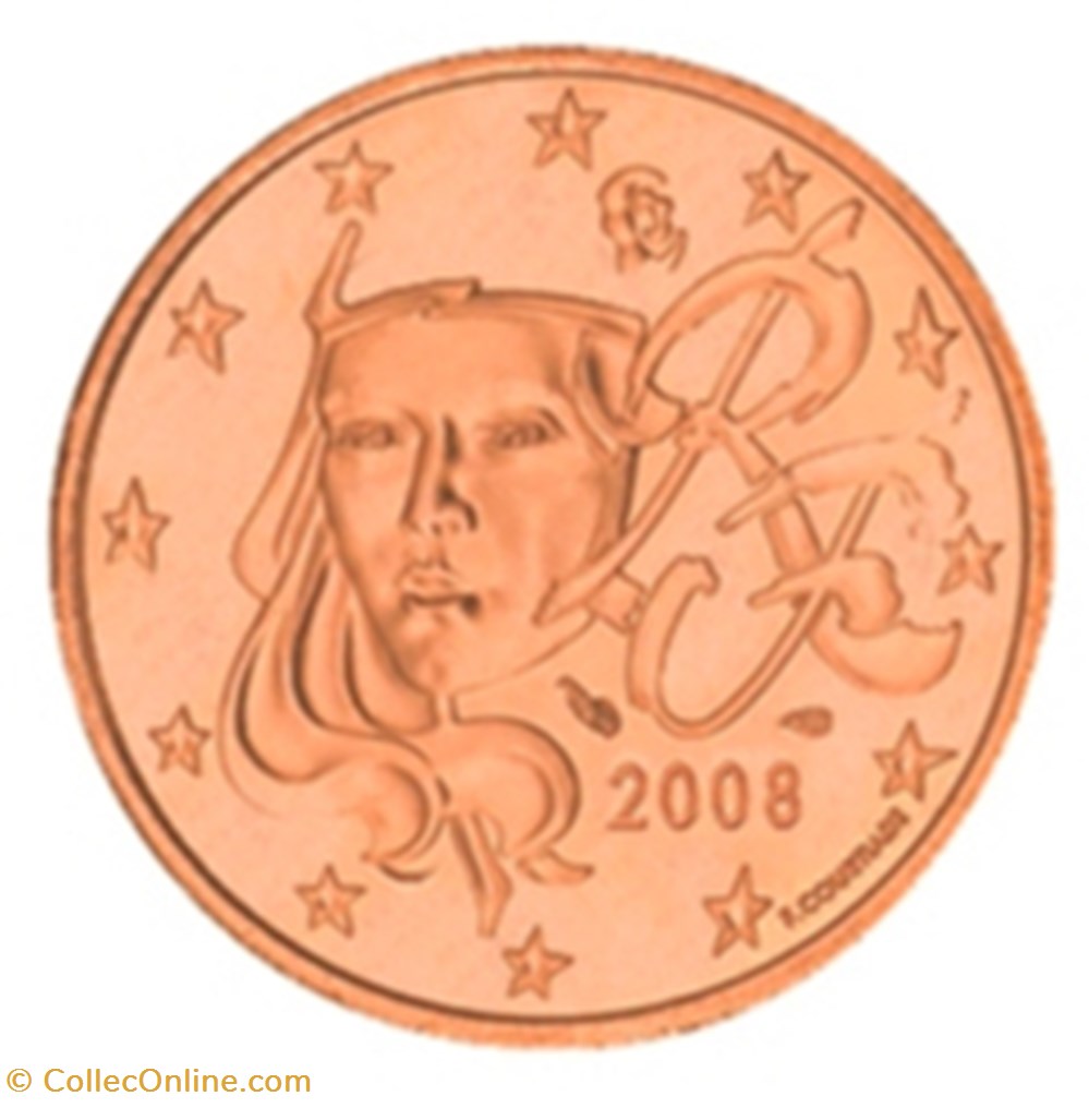 monnaies euros 2008 2 cent france