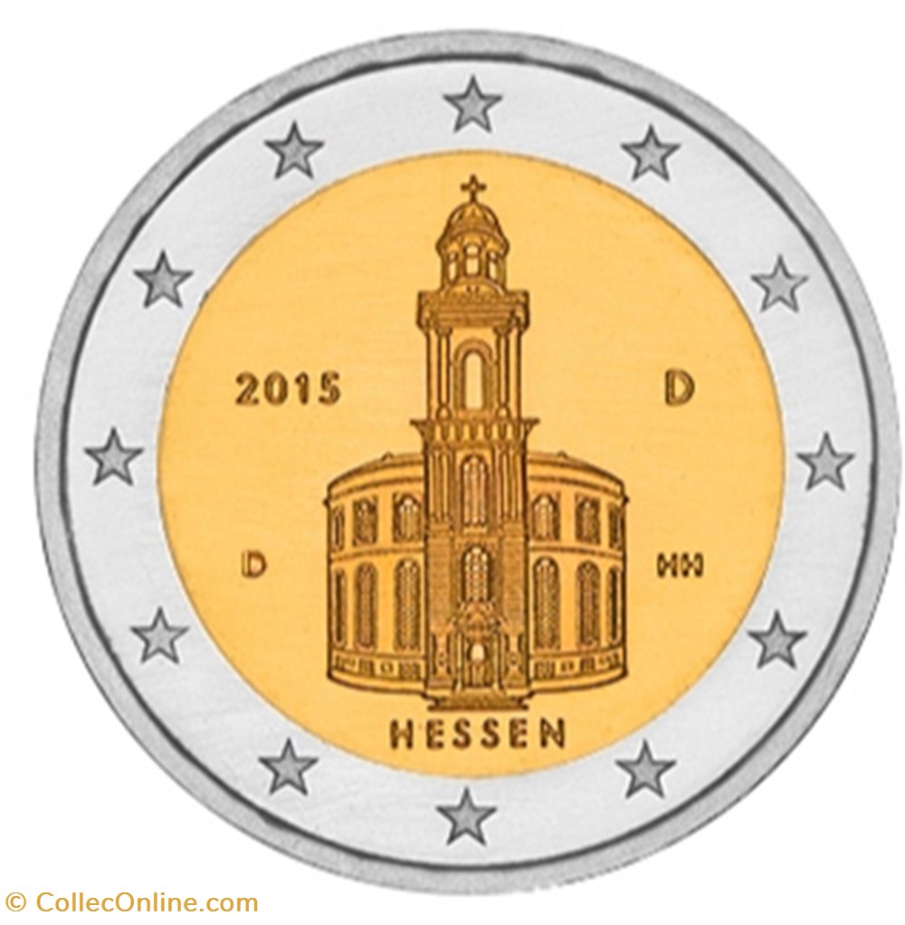 monnaies 2015 2 euros d allemagne commemorative hesse