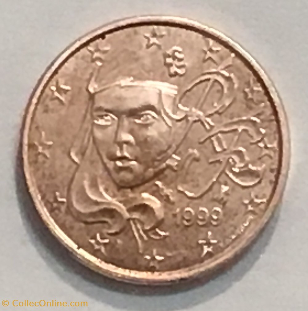 1999 - 1 cent - France monnaies euros 1999 1 cent france