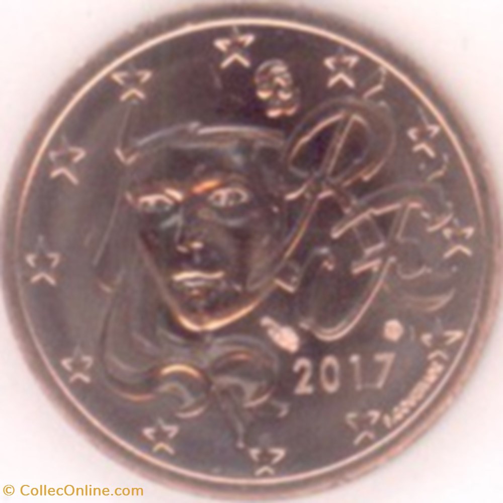 monnaies euros 2017 2 cent france