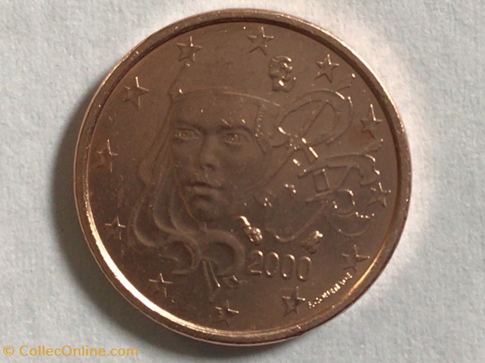 2000 - 1 cent - France monnaies euros 2000 1 cent france