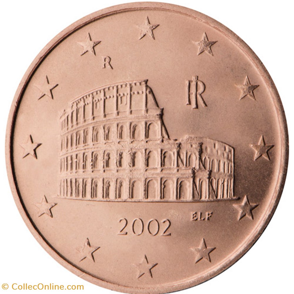 2002 - 5 cents - Italie monnaies euros 2002 5 cents italie