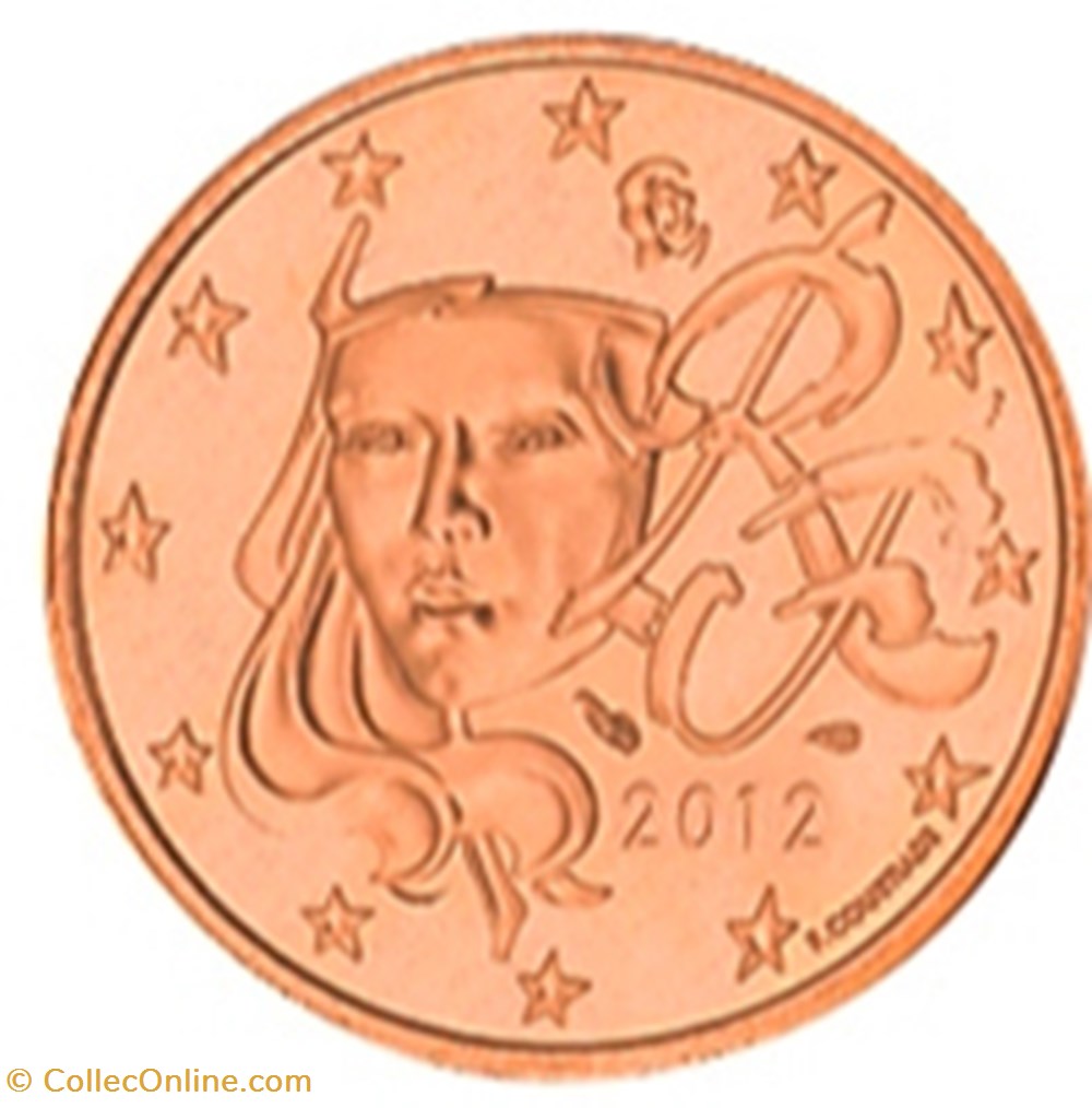 2012 - 1 cent - France monnaies euros 2012 1 cent france
