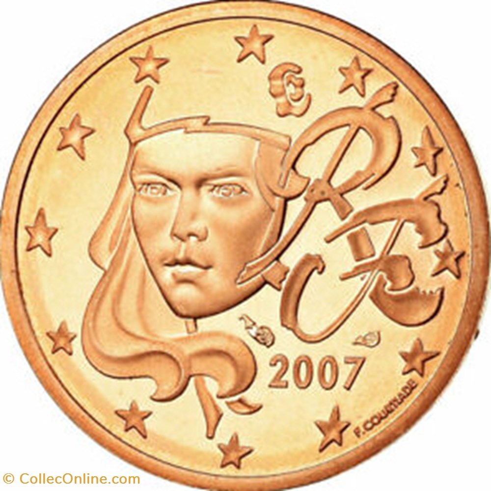 monnaies euros 2007 2 cent france
