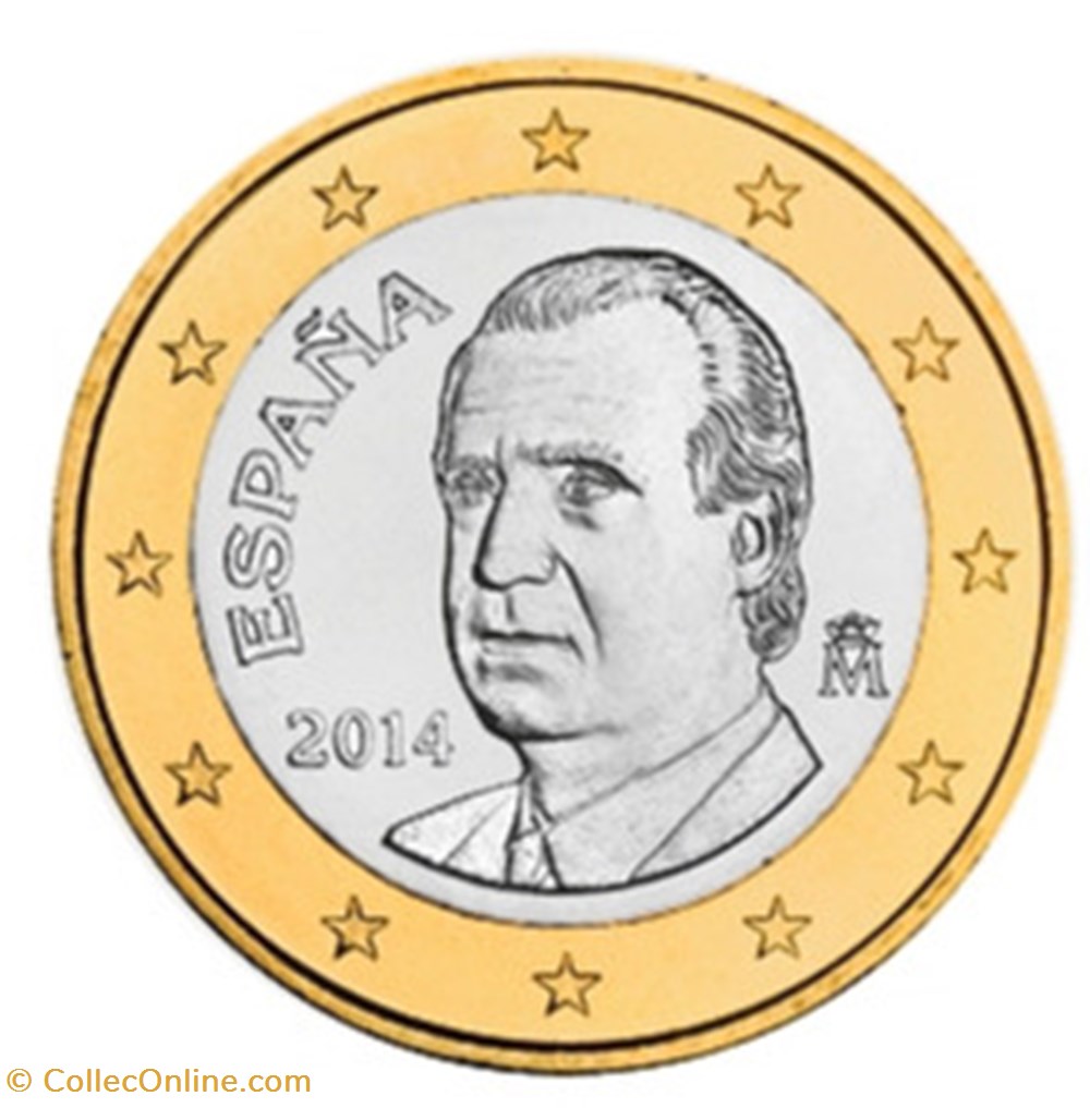 2014 - 1 euro - Espagne - Monnaies - Euros - Valeur faciale 1 euro