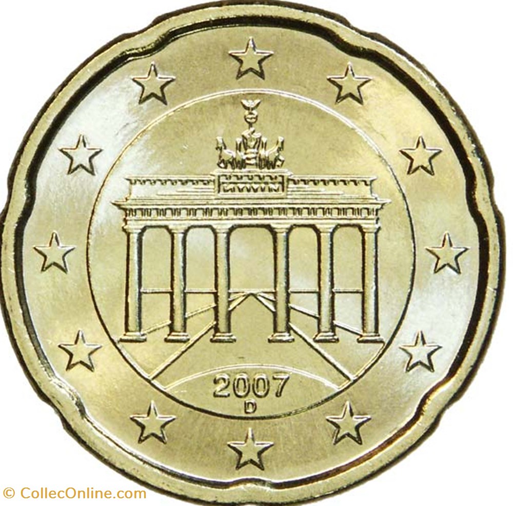 2007 - 20 cents - Allemagne monnaies euros 2007 20 cents allemagne