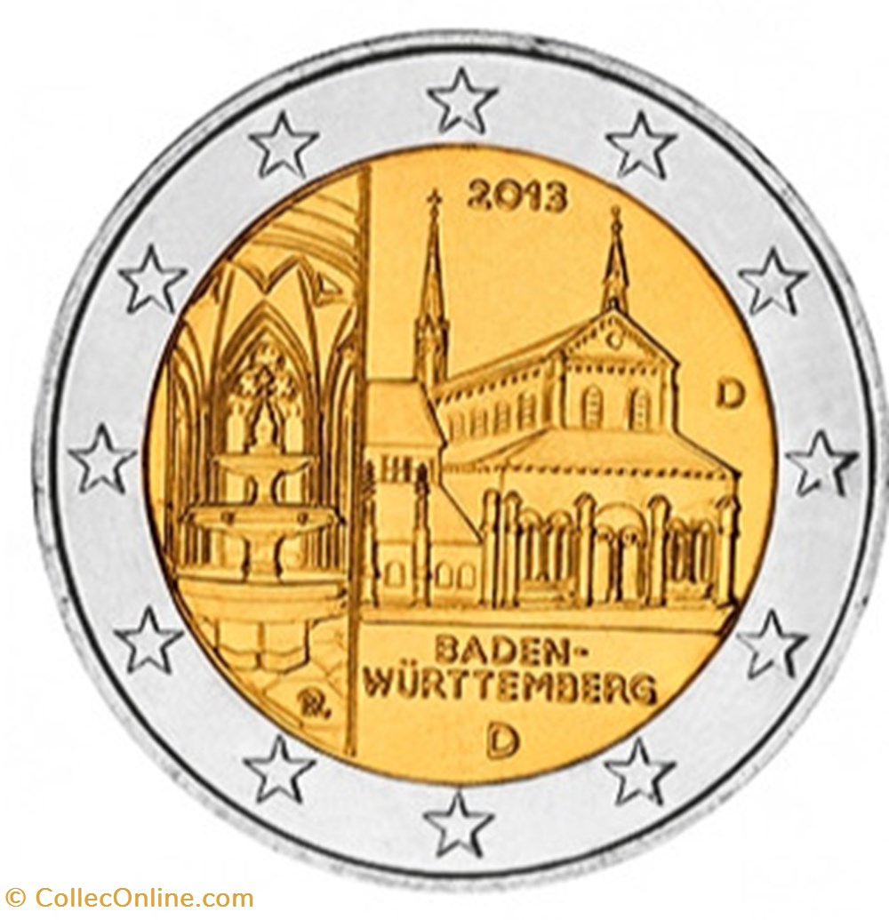 2013 - 2 euros G - Allemagne - commémorative Bade-Wurtemberg monnaies 2013 2 euros g allemagne commemorative bade wurtemberg