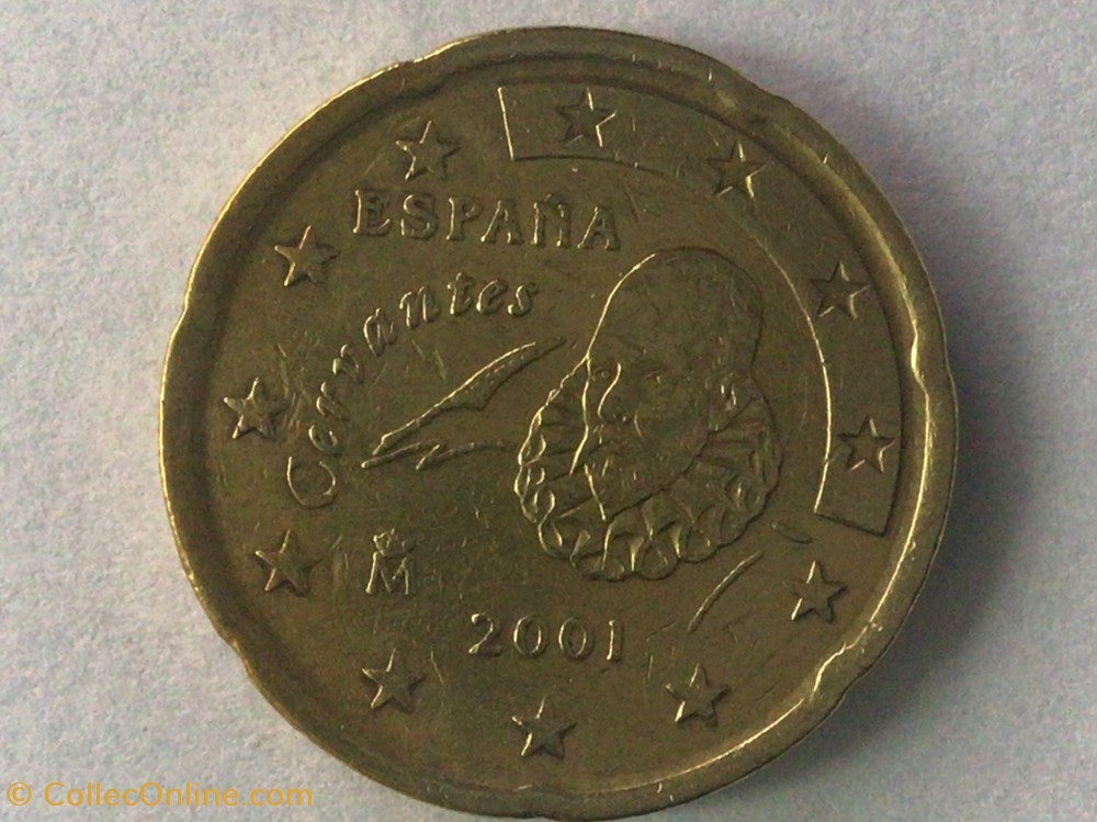 2001 - 20 cents - Espagne monnaies euros 2001 20 cents espagne