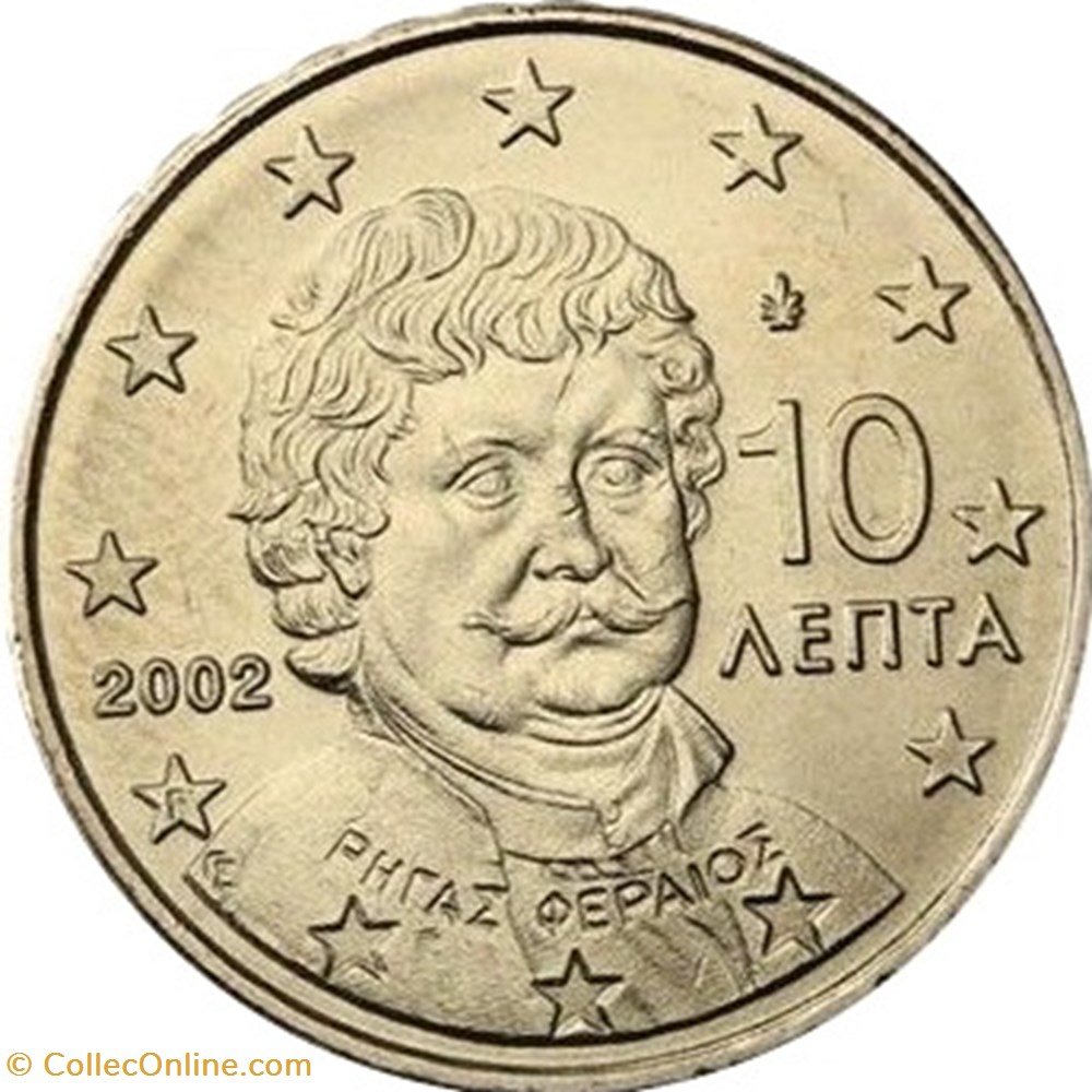 2002 - 10 cents - Grèce monnaies euros a france 2002 10 cents grece