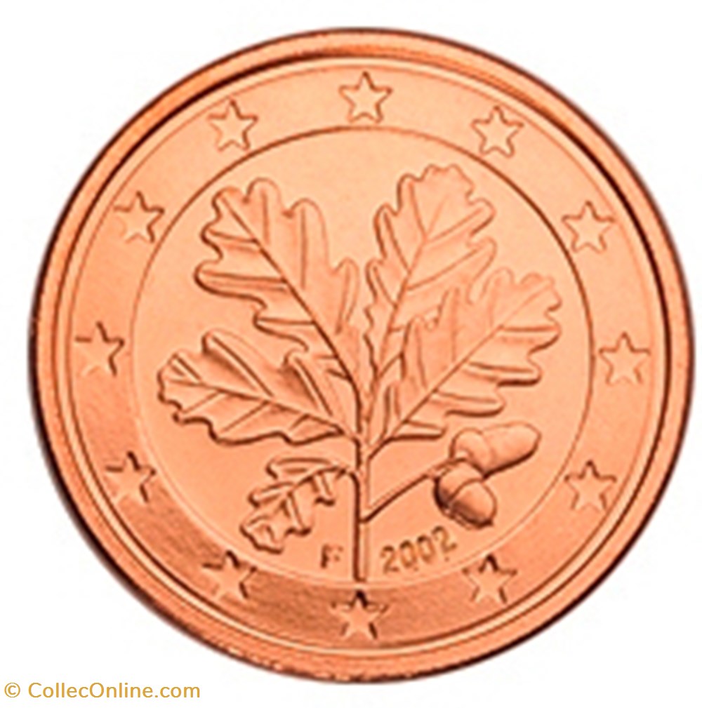 2002 - 1 cent A - Allemagne monnaies euros 2002 1 cent a allemagne