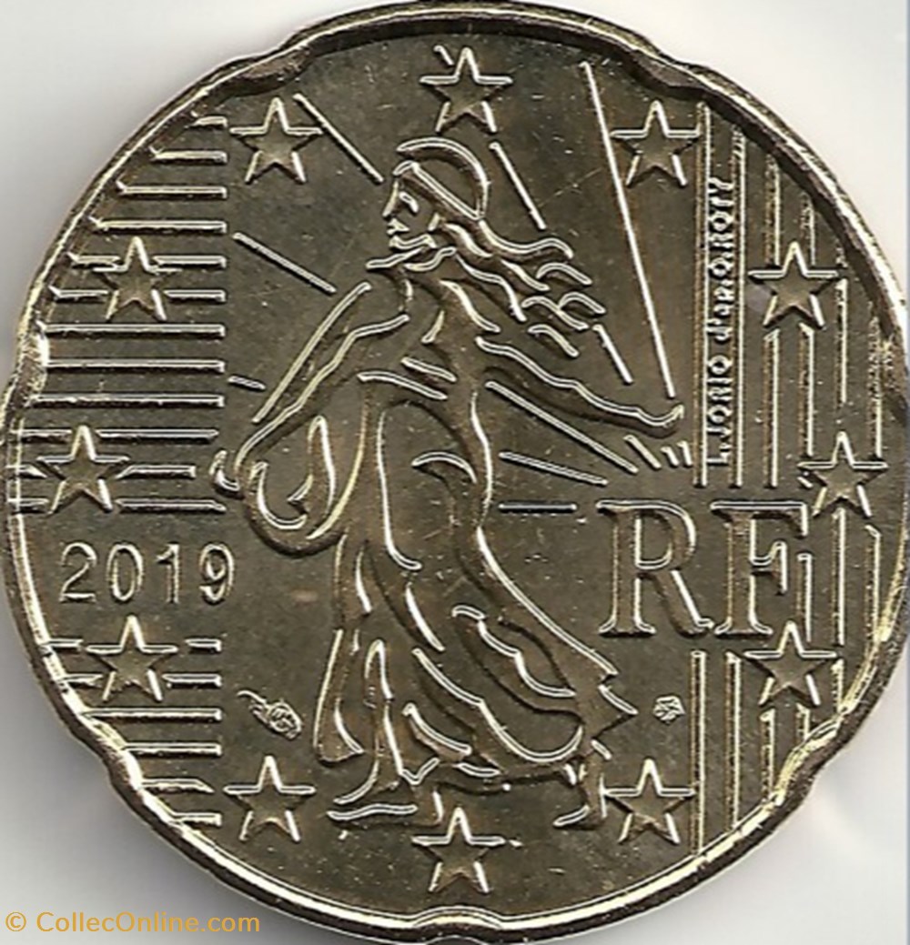 2019 - 20 cents - France monnaies euros 2019 20 cents france