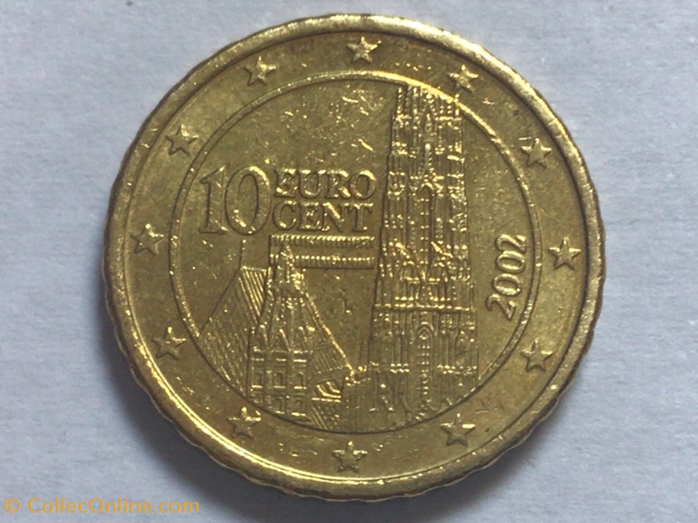 2002 - 10 cent - Autriche monnaies euros 2002 10 cent autriche