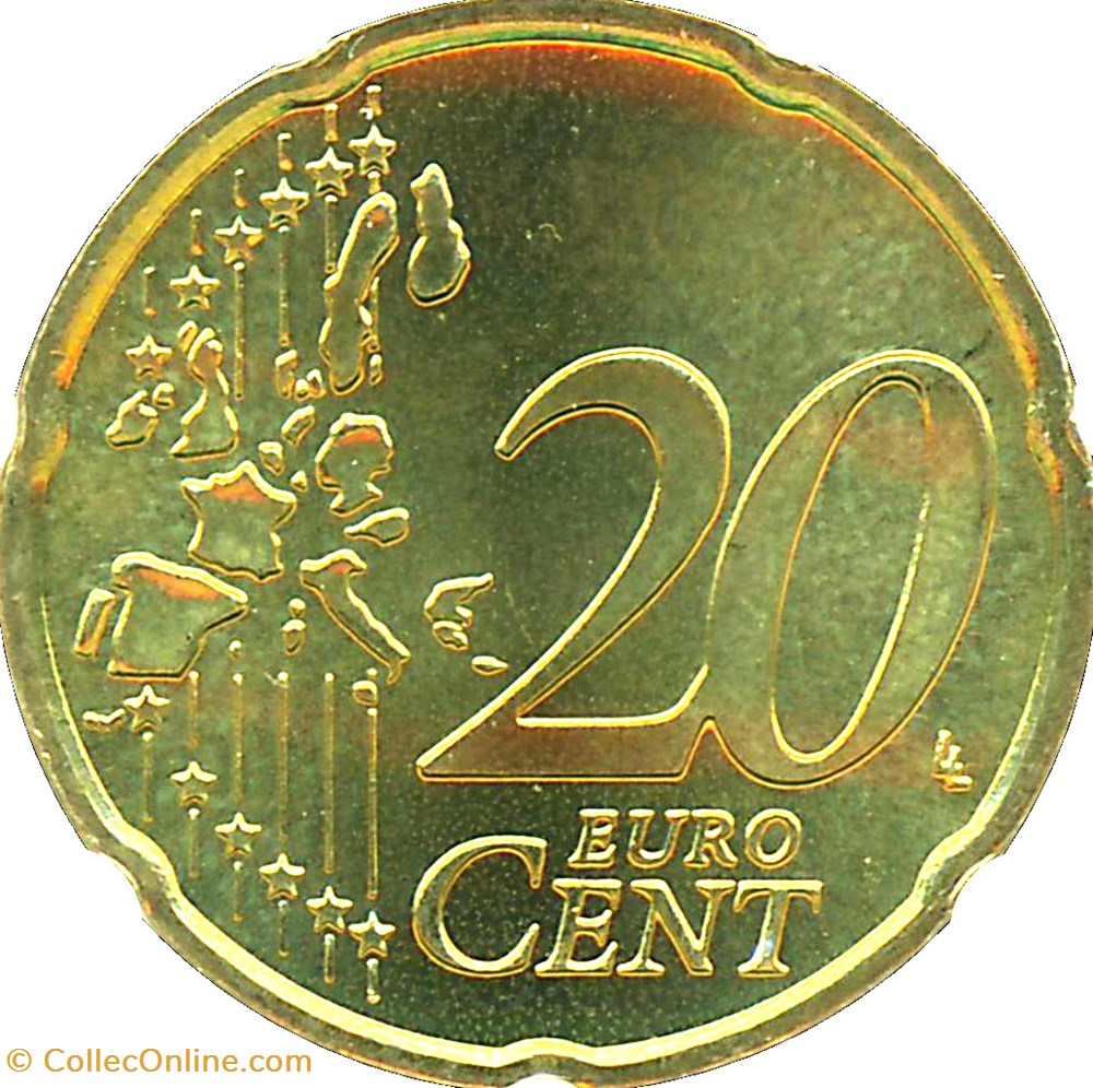 monnaies euros 2001 20 cent france