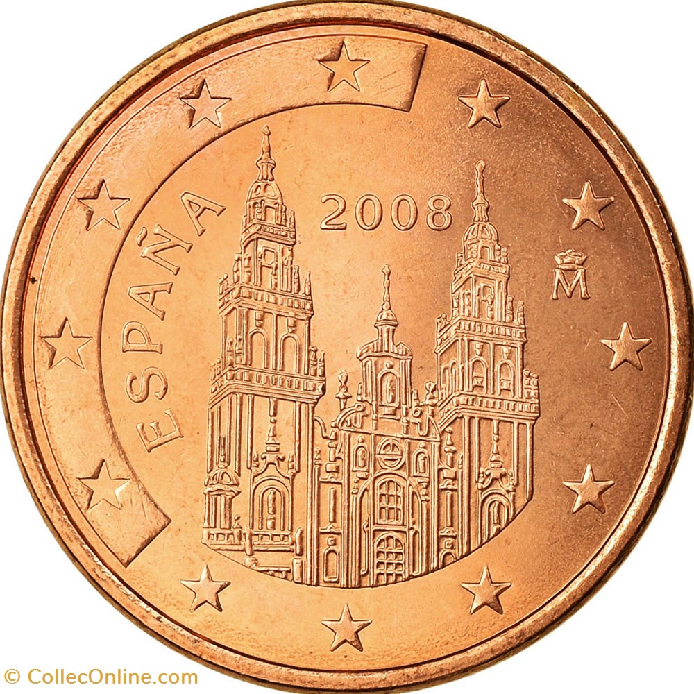 2008- 5 cent - Espagne monnaies euros 2008 5 cent espagne