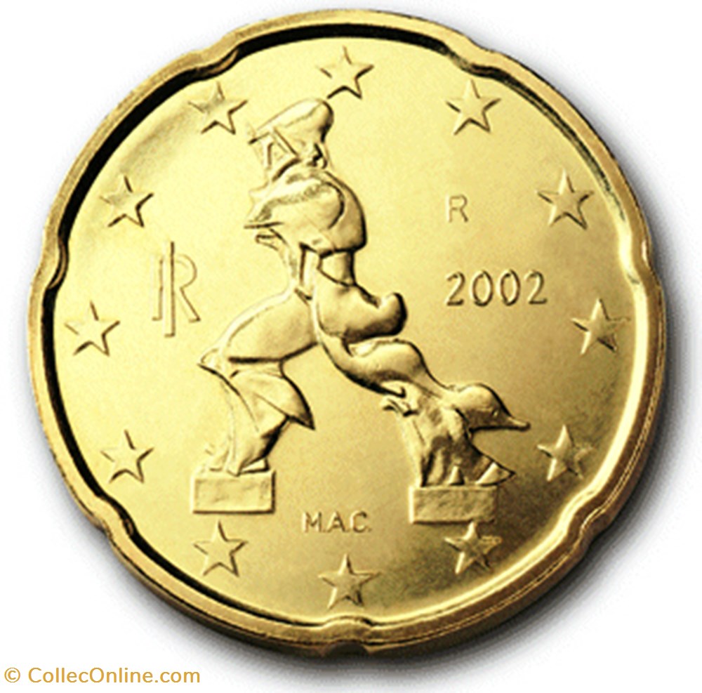 2002 - 20 cents - Italie monnaies euros 2002 20 cents italie