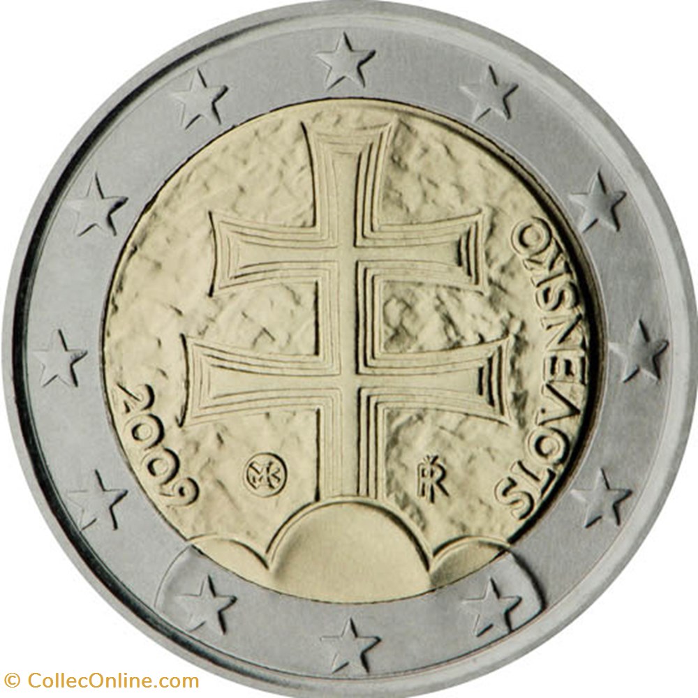 2009 - 2 euros - Slovaquie monnaies 2009 2 euros slovaquie