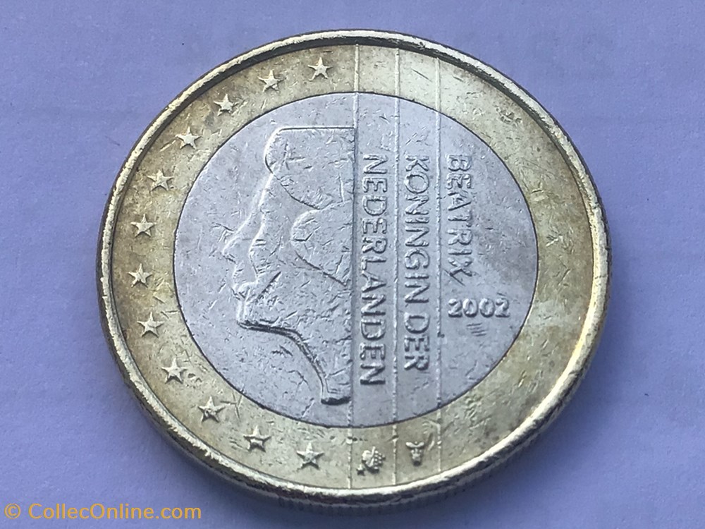 2002 - 1 euro - Pays-Bas monnaies euros 2002 1 euro pays bas