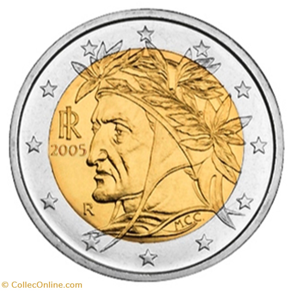 Collection Monnaie 2 Euros DANTE Italie 2005 Dante Alighieri -BE