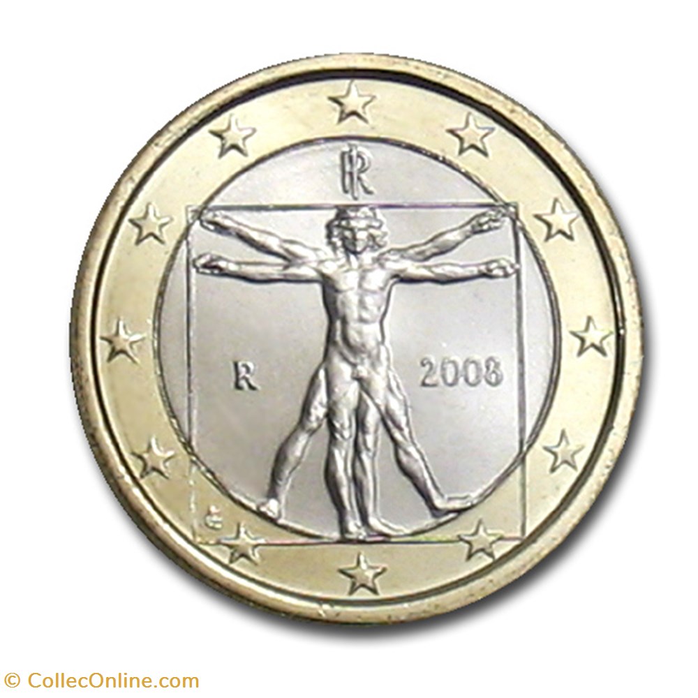 2008 - 1 euro - Italie monnaies euros 2008 1 euro italie