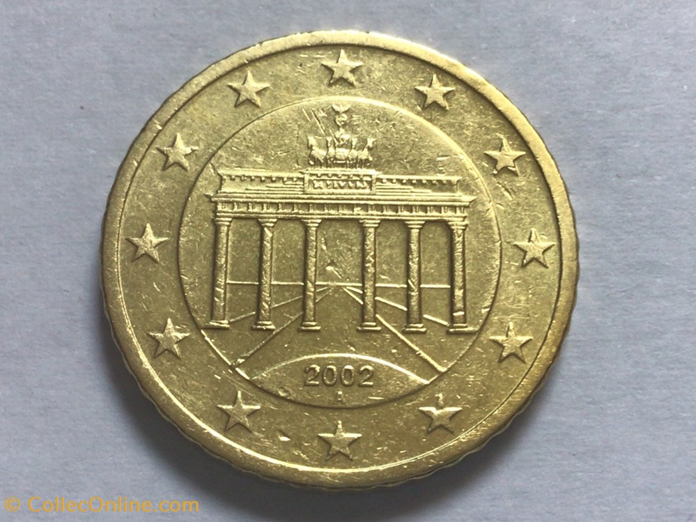 2002 - 50 cents A - Allemagne monnaies euros 2002 50 cents a allemagne