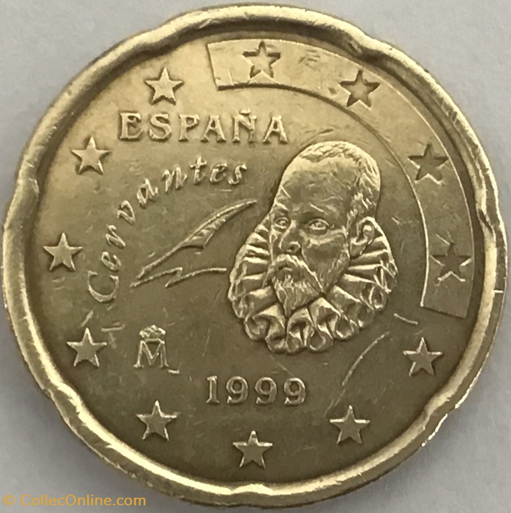 1999 - 20 cents - Espagne monnaies euros 1999 20 cents espagne