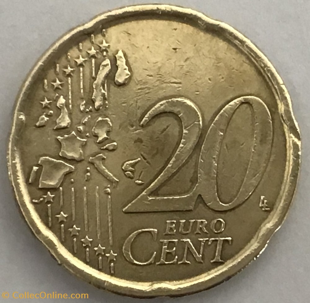 monnaies euros 2000 20 cents espagne