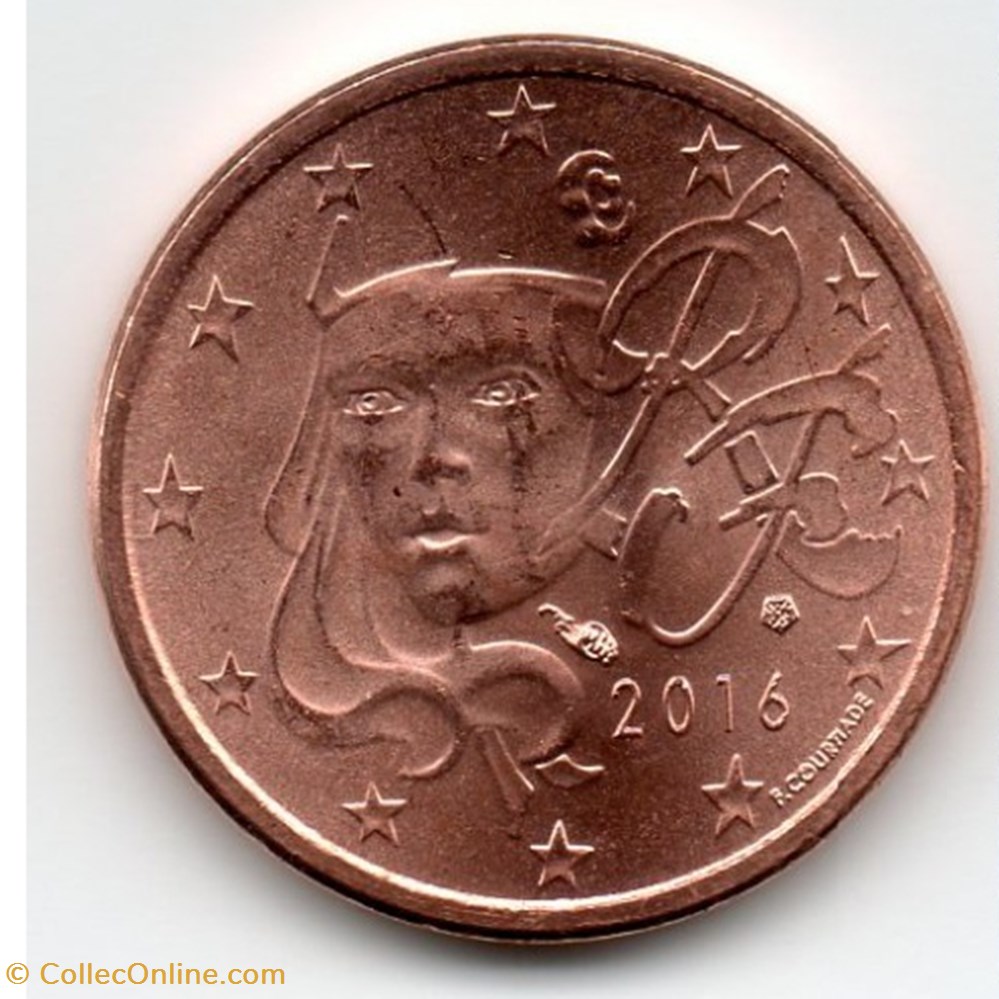 monnaies euros 2016 1 cent france