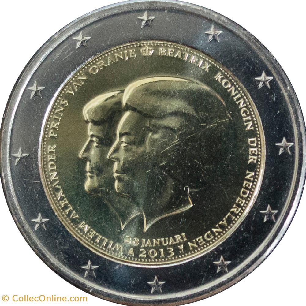 2013 - 2 euros - Pays Bas - commémorative Abdication de la reine Beatrix monnaies benelux 2013 2 euros pays bas commemorative abdication de la reine beatrix