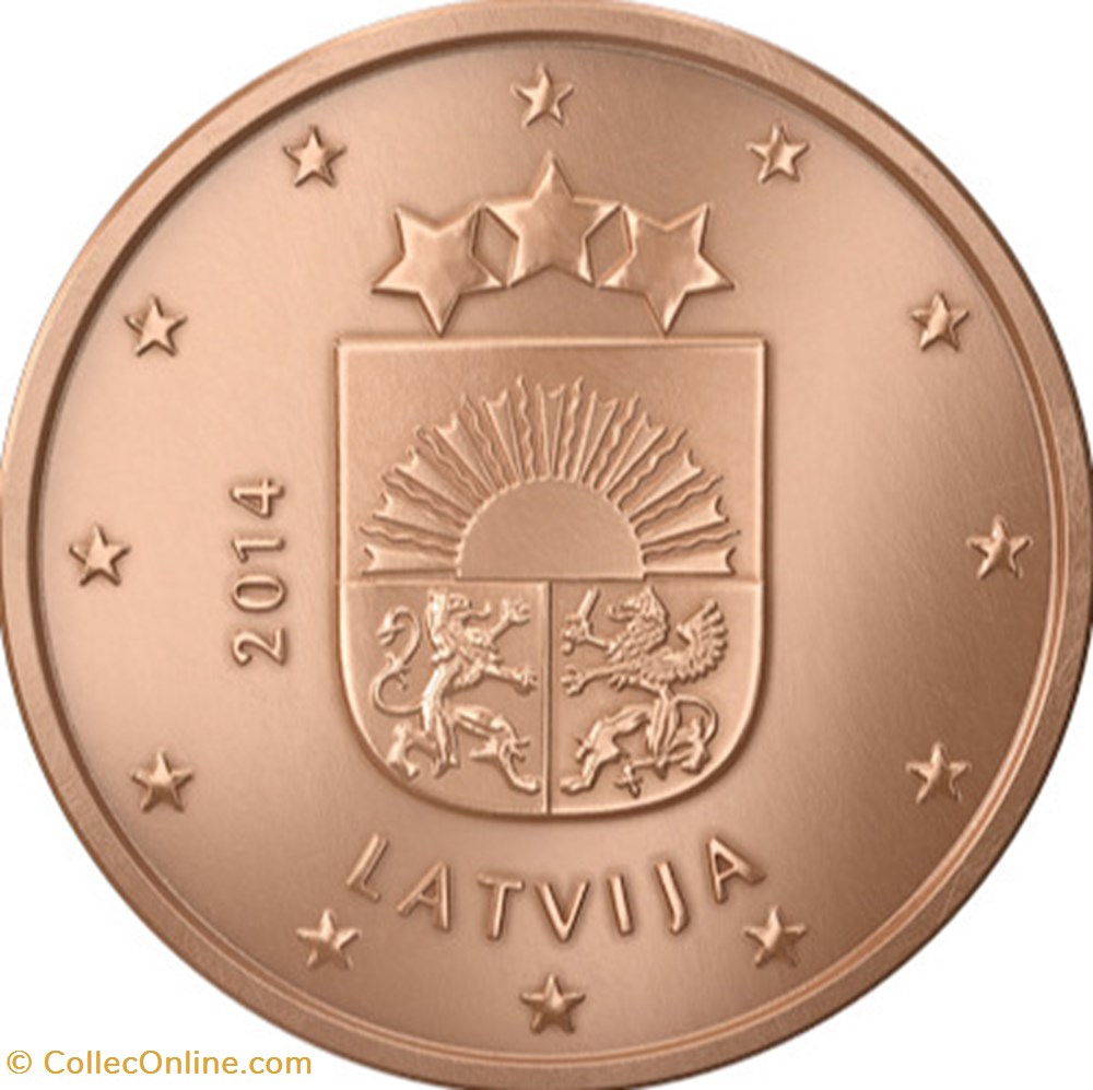 2014 - 1 cent - Lettonie monnaies euros a france 2014 1 cent lettonie