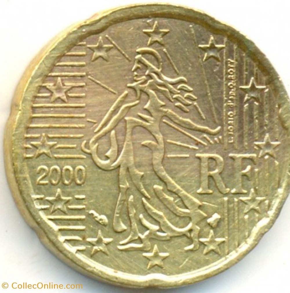 monnaies euros 2000 20 cents france