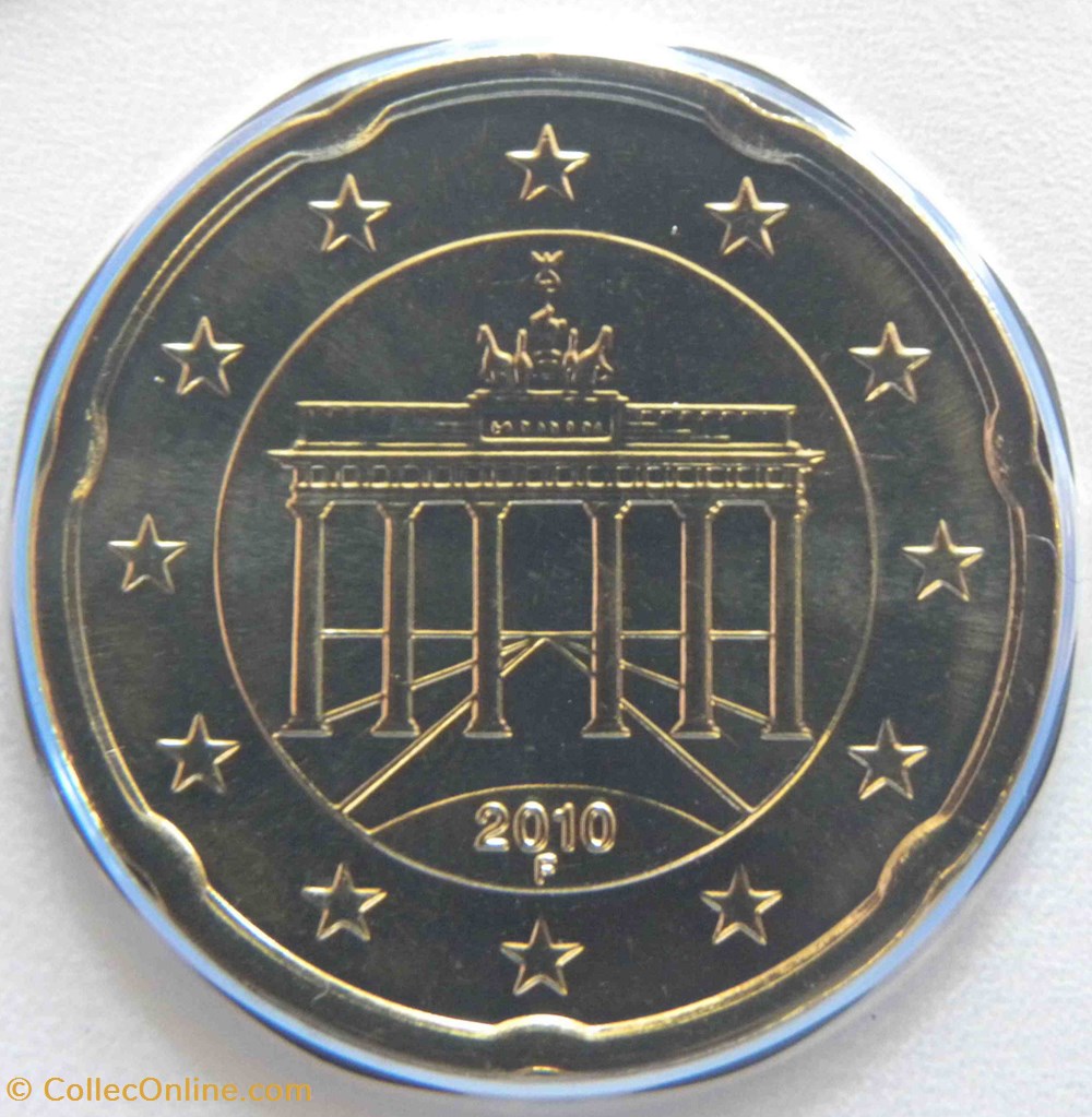 2010 - 20 cents A- Allemagne monnaies euros 2010 20 cents a allemagne