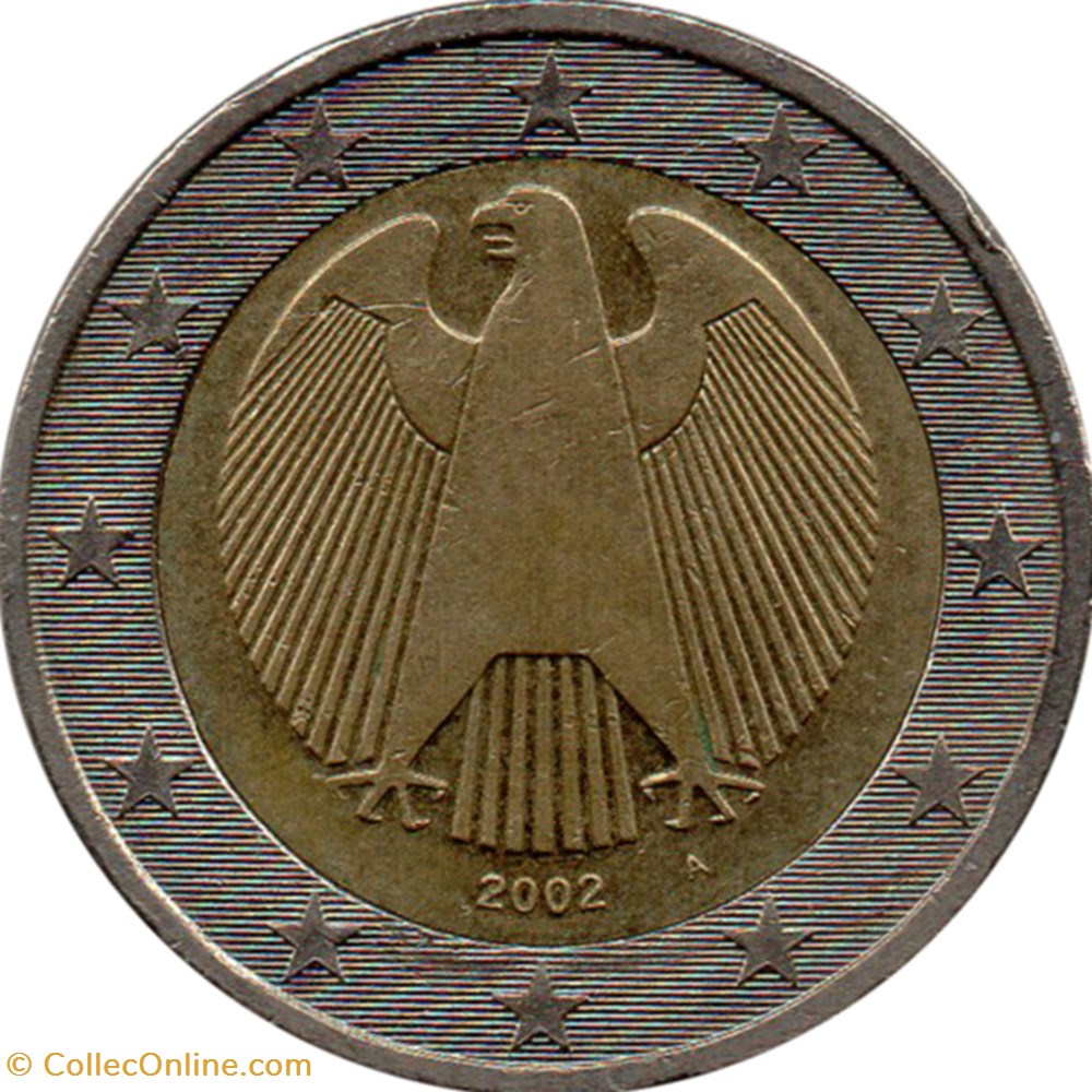 2002 - 2 euros J - Allemagne - Moedas - Euro - Alemanha - Mint J