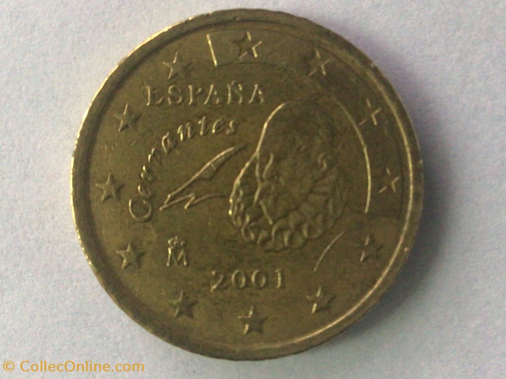 monnaies euros 2001 50 cents espagne