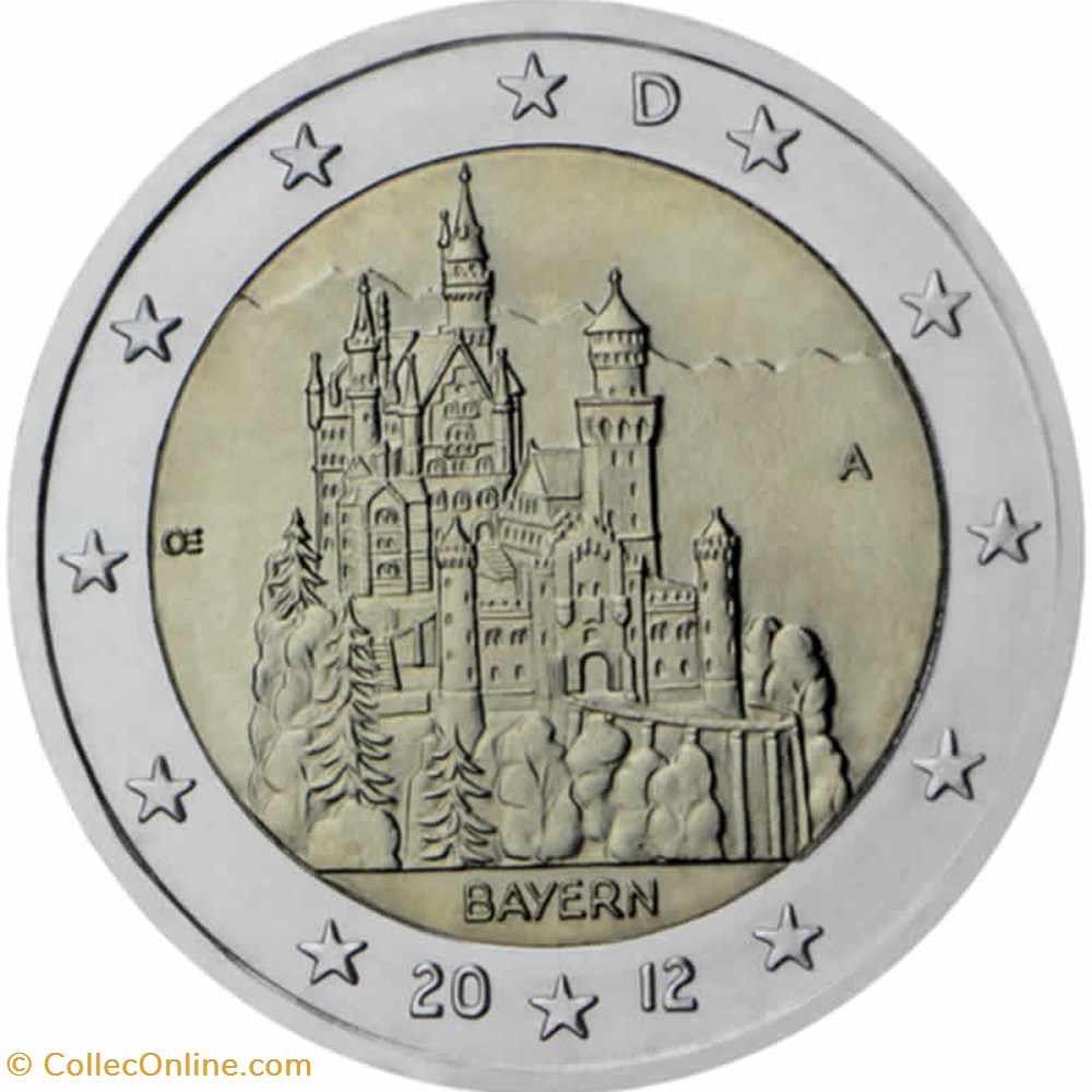 2012 - 2 euros D - Allemagne - commémorative Bavière monnaies 2012 2 euros d allemagne commemorative baviere