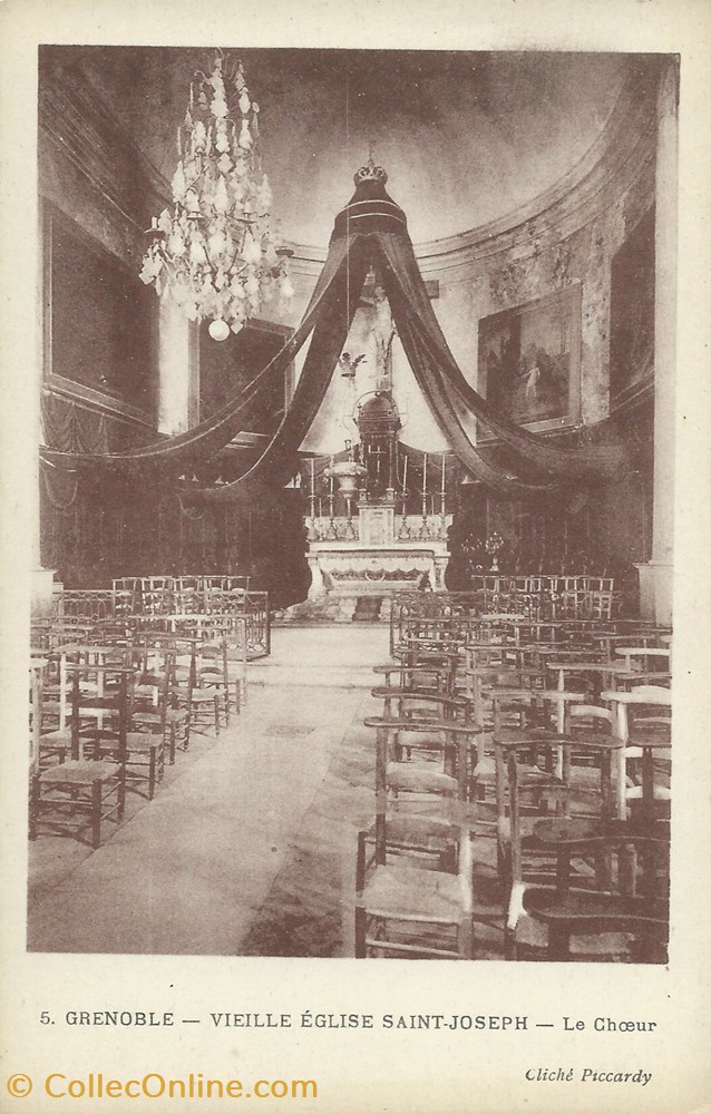 cartes postales europe france 5 grenoble vieille eglise saint joseph le choeur