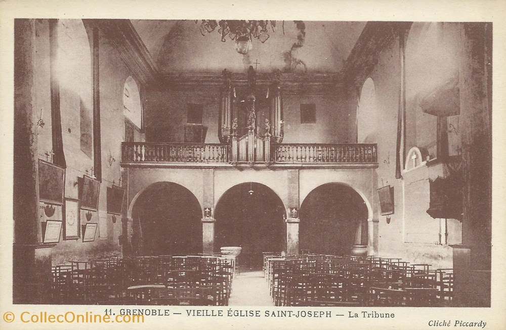 cartes postales europe france 11 grenoble vieille eglise saint joseph la tribune