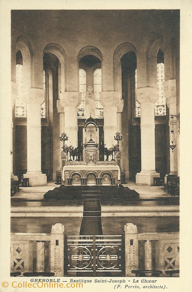cartes postales europe france grenoble basilique saint joseph le choeur