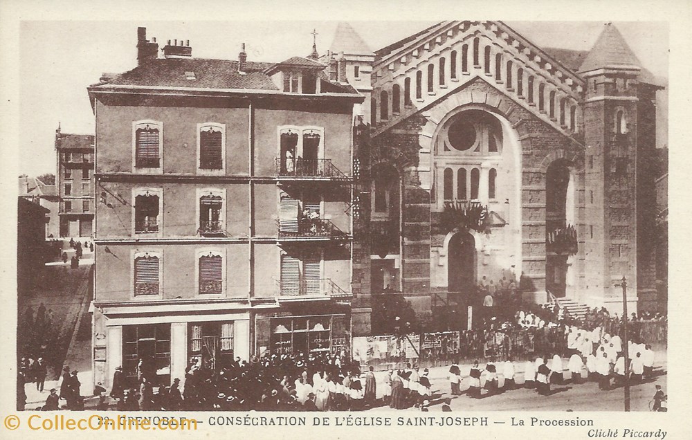 cartes postales europe france 22 grenoble consecration de l eglise saint joseph la procession