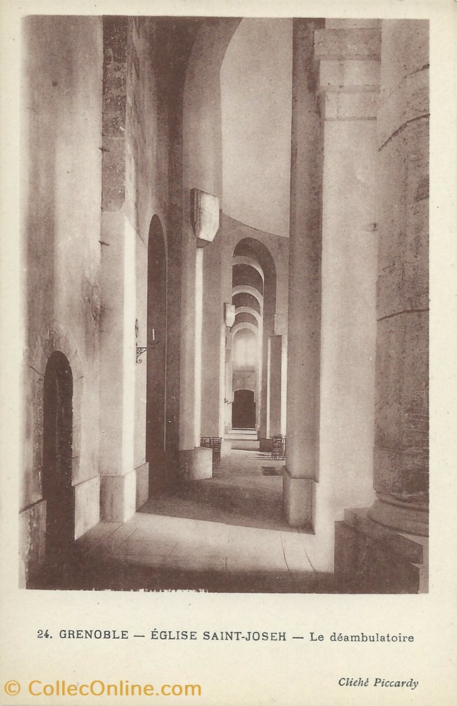 cartes postales europe france 24 grenoble eglise saint joseph le deambulatoire