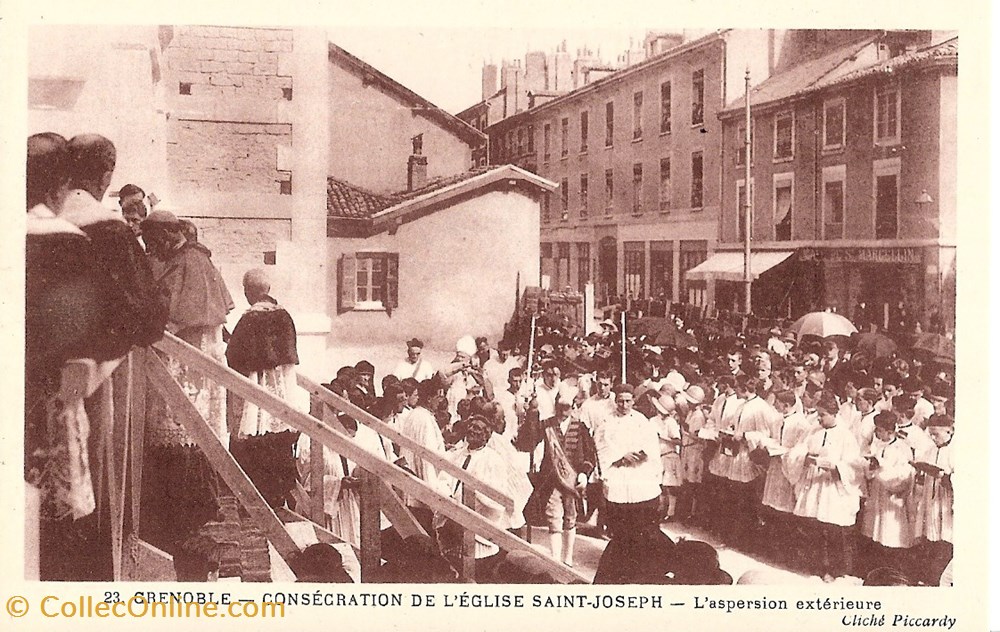 cartes postales europe france 23 grenoble consecration de l eglise saint joseph aspersion exterieure