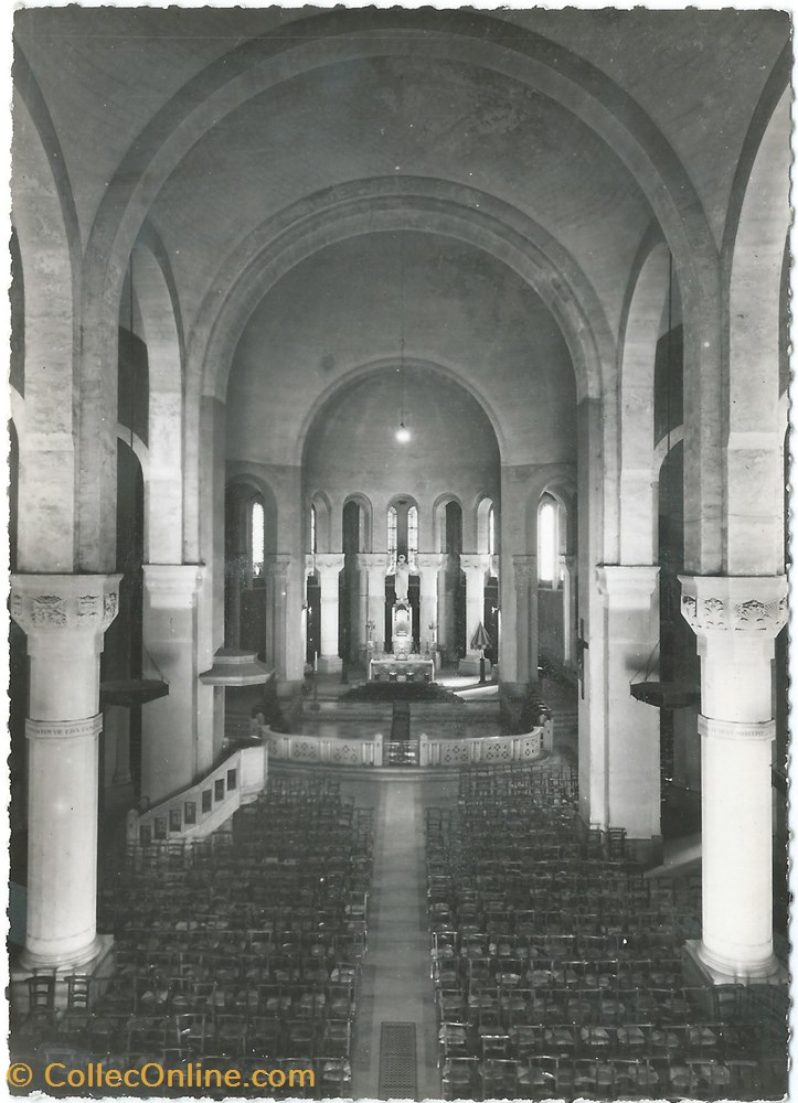 cartes postales europe france grenoble basilique saint joseph interieur
